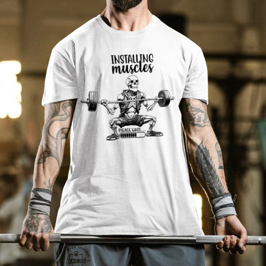 Installing Muscles Printed Men's T-shirt