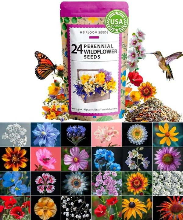 💐Spring Hot Sale 50% OFF💐Wildflower Seeds 90,000+ Bulk Seeds Mix 3oz