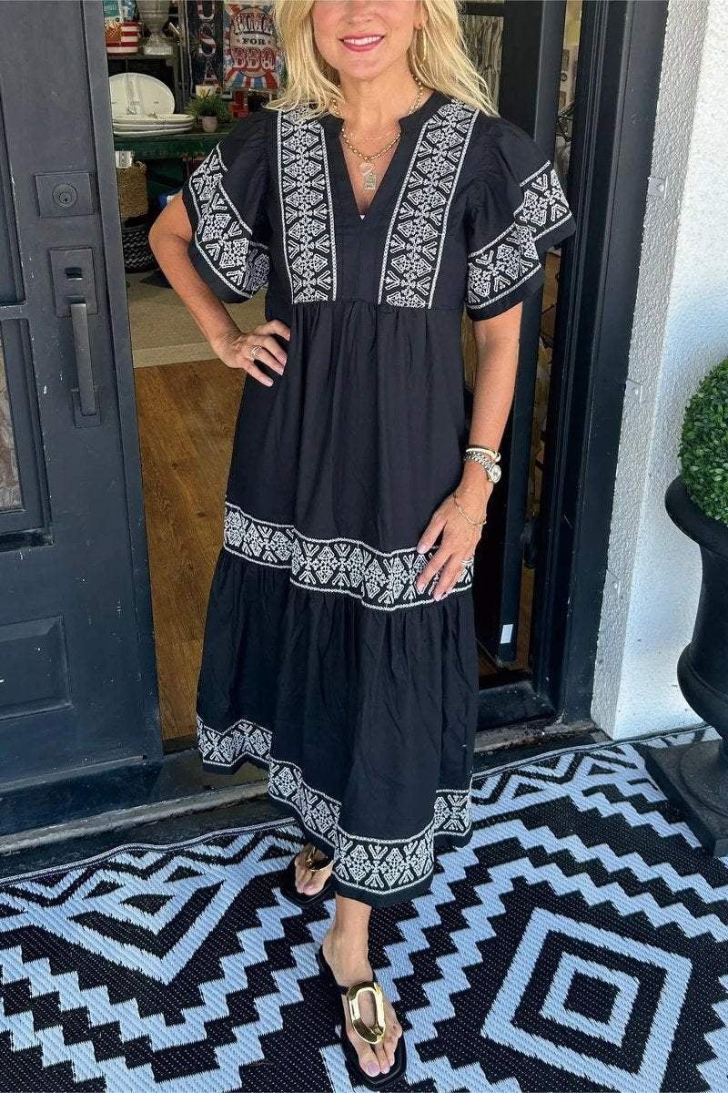 Women's V Neck Bohemian Dress (Buy 2 Free Shipping)