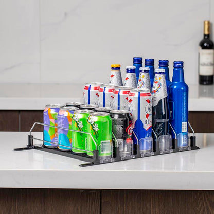 Drink Organizer for Fridge, Self-Pushing Soda Can Dispenser for Refrigerator