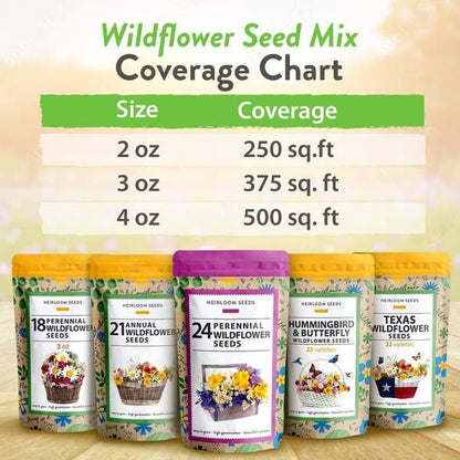 💐Spring Hot Sale 50% OFF💐Wildflower Seeds 90,000+ Bulk Seeds Mix 3oz