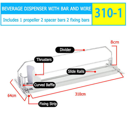 Drink Organizer for Fridge, Self-Pushing Soda Can Dispenser for Refrigerator