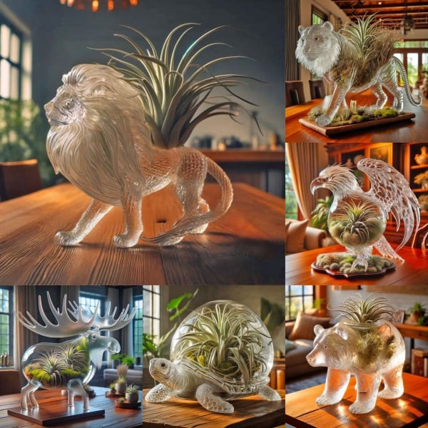 🔥Last 4 hours Sale: Save 75% -Glass Animal Shaped Air Plant Holders