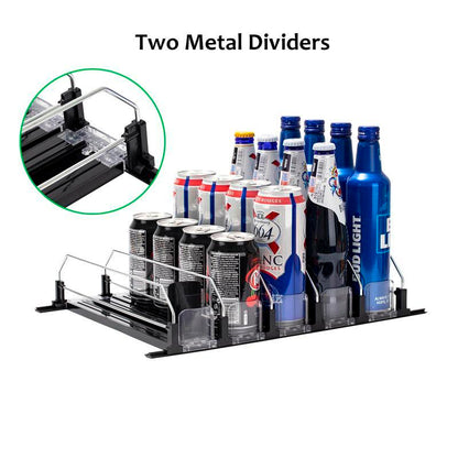 Drink Organizer for Fridge, Self-Pushing Soda Can Dispenser for Refrigerator