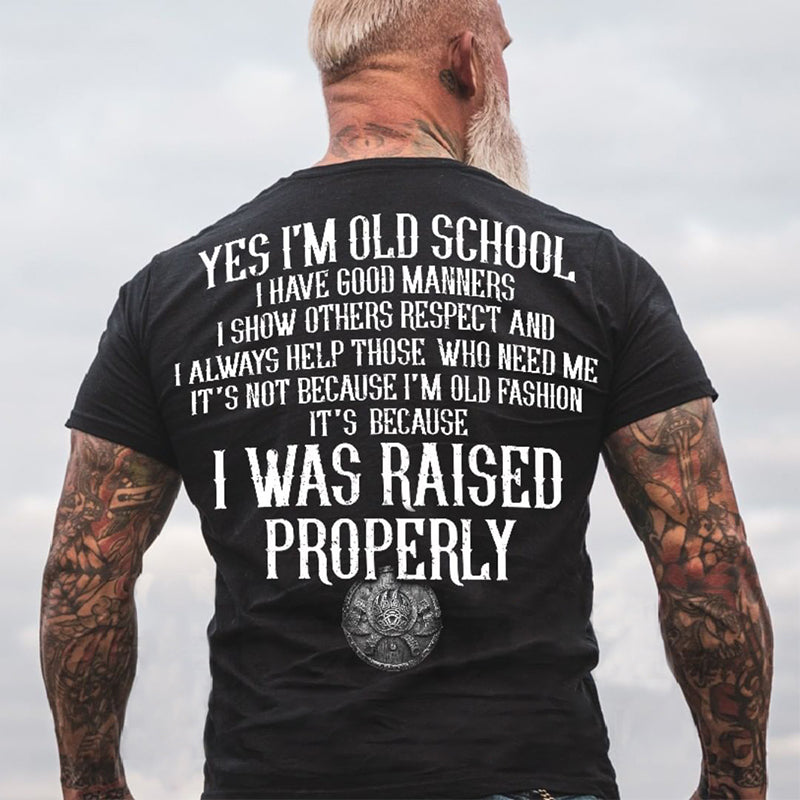 Yes I'm Old School Printed Men's T-shirt