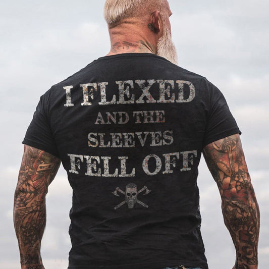 Vikings I Flexed And The Sleeves Fell Off Men's T-shirt