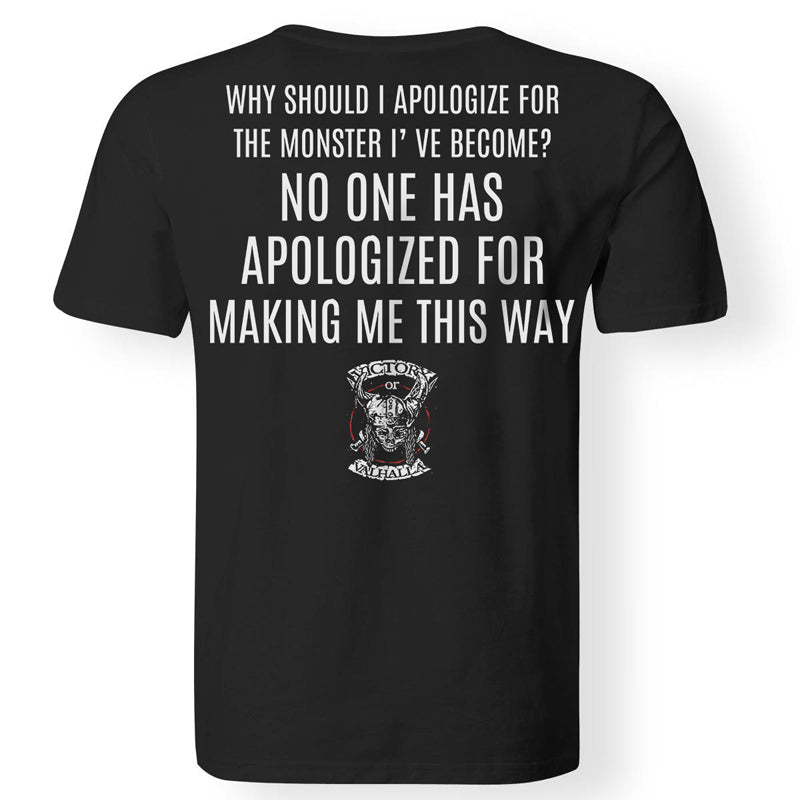 Vikings Why Should I Apologize For Printed Men's T-shirt