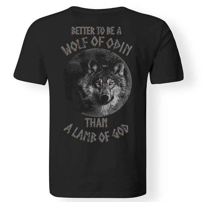 Better To Be A Wolf Of Odin Printed Men's Black T-shirt