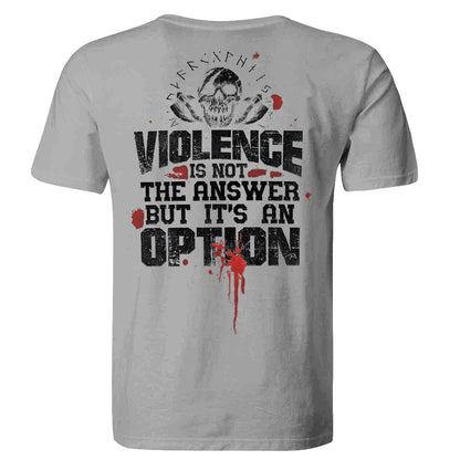 Vikings Violence Is Not The Answer Printed Men's T-shirt