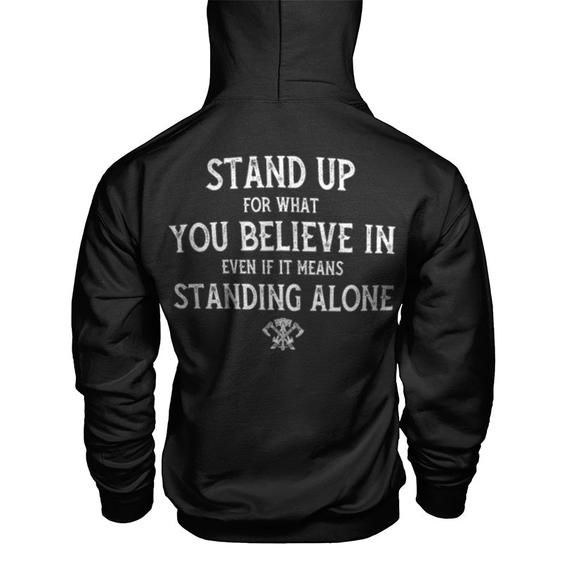 Vikings Stand Up Printed Men's Hoodie