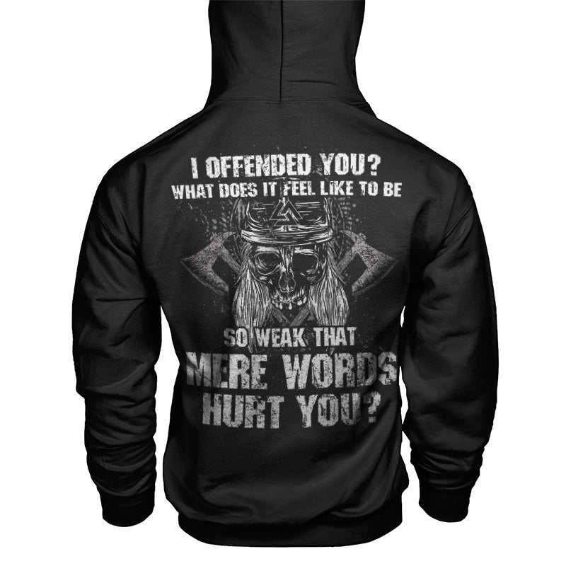 Vikings I Offended You? Printed Men's Hoodie