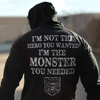 Vikings I'm Not The Hero You Wanted Printed Men's Hoodie