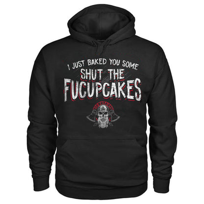 Vikings Shut The Fucupcakes Printed Men's Hoodie