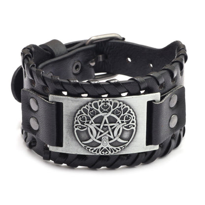 Fashion Trend Jewelry Star Moon Life Bark Mens Bracelet