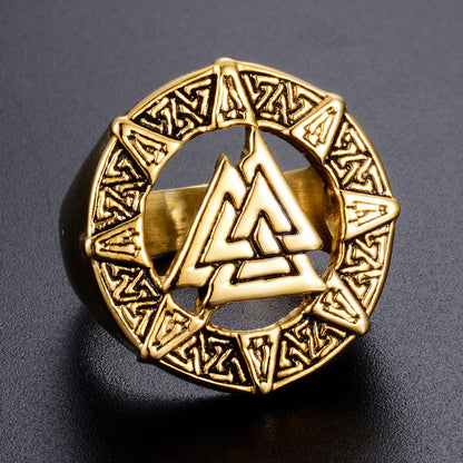 Odin Symbol Men's Casual All-match Ring