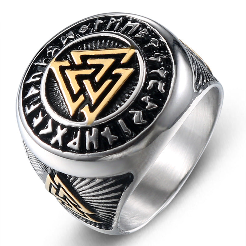 Unique Personality Triangle Symbol Retro Ring