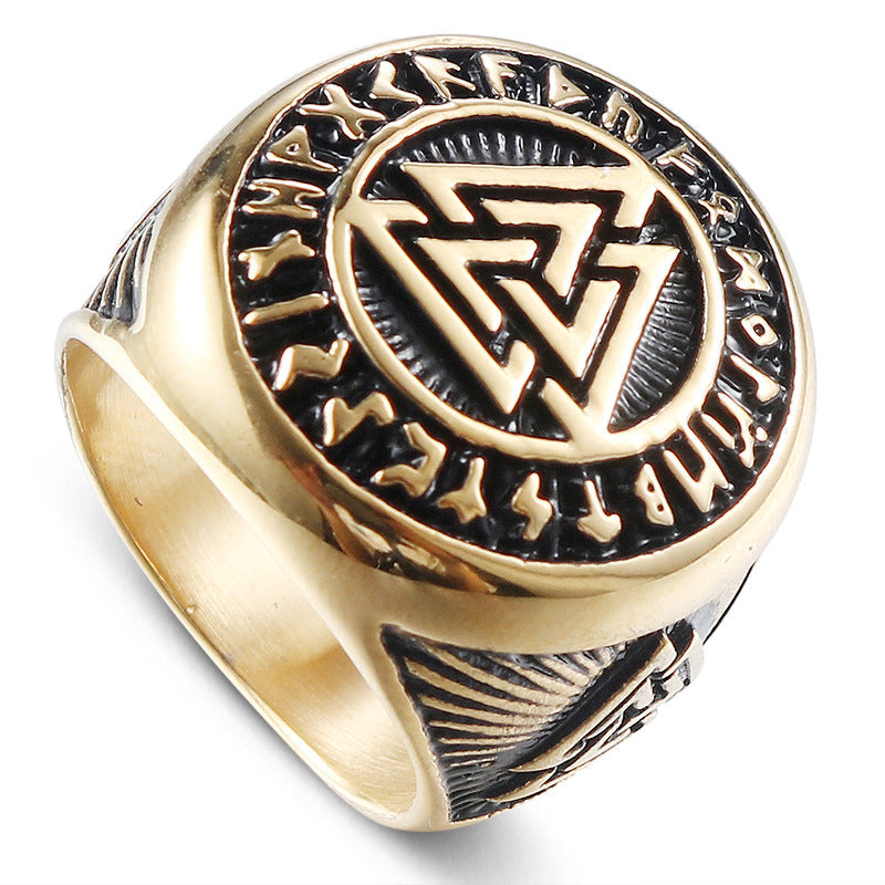 Unique Personality Triangle Symbol Retro Ring