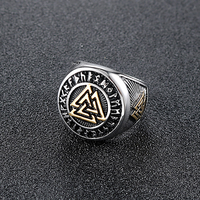 Unique Personality Triangle Symbol Retro Ring