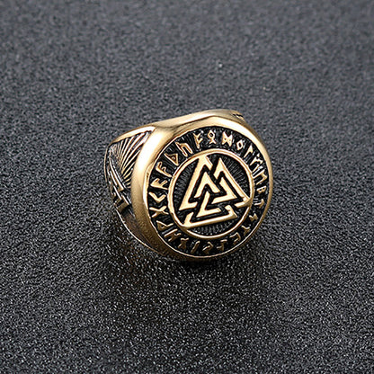 Unique Personality Triangle Symbol Retro Ring