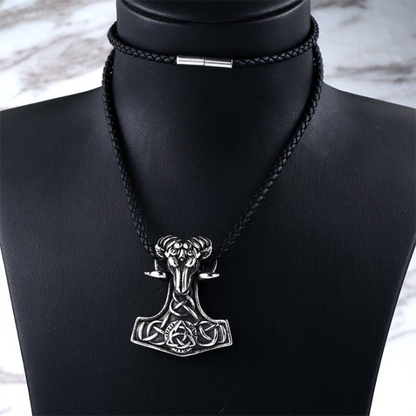 Vintage Viking Celtic Knot Sheep Head Pendant