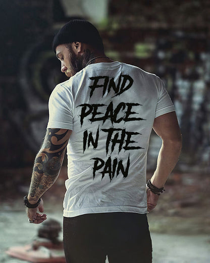 Find Peace In The Rain Men's Crew Neck T-shirt