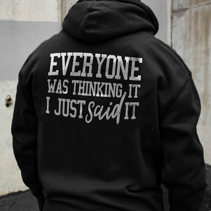 Vikings Everyone Was Thinking It I Just Said It Printed Men's Hoodie