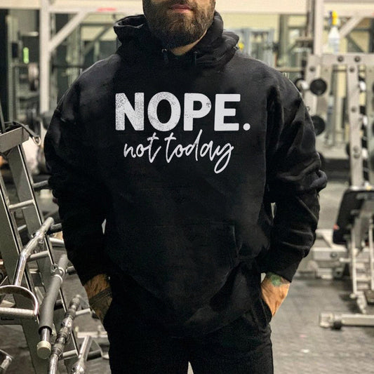 Vikings Nope. Not Today Printed Casual Men's Hoodie