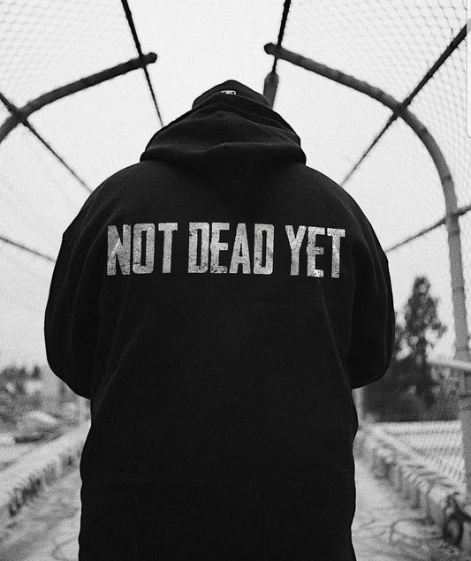 Men's Casual Not Dead Yet Letter Hoodies