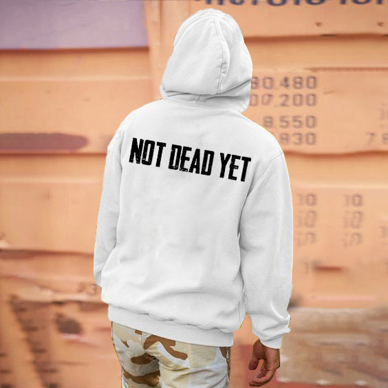 Men's Casual Not Dead Yet Letter Hoodies