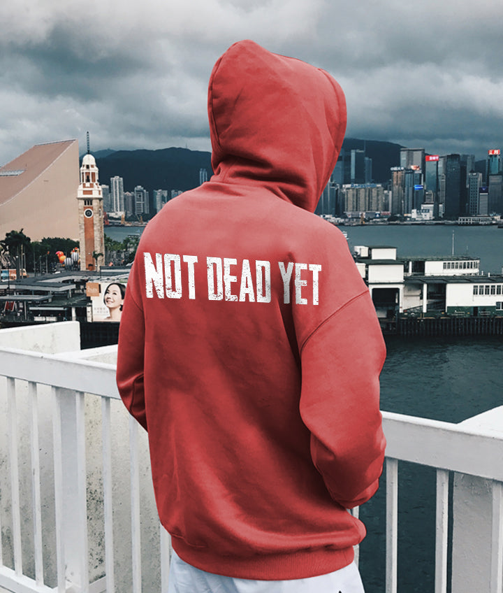 Men's Casual Not Dead Yet Letter Hoodies