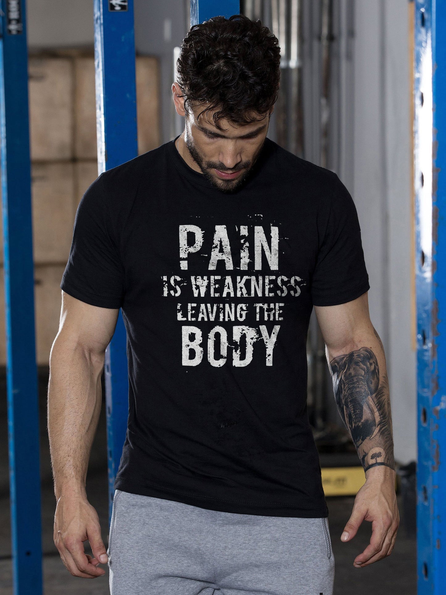 Pain Is Weakness Leaving The Body Printed T-shirt