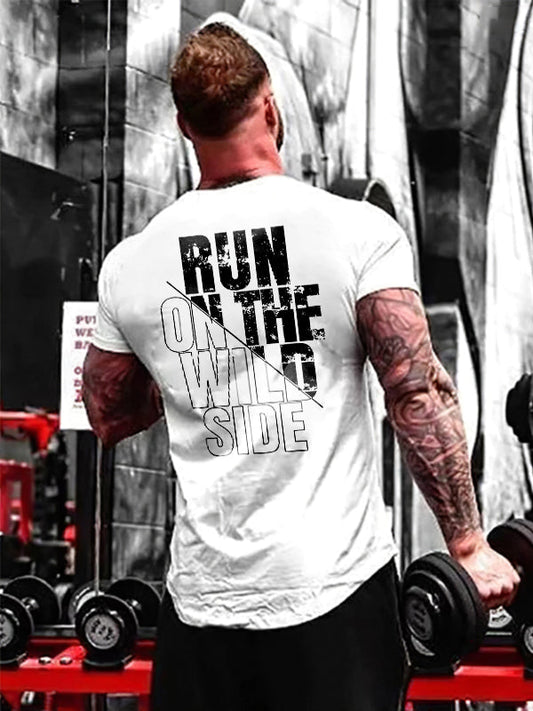 Run On The Wild Side Printed Men's T-Shirt