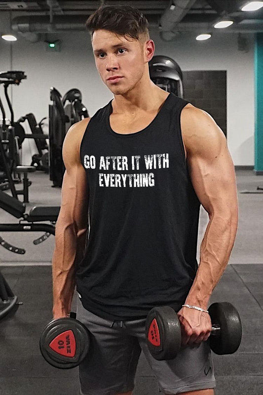 Go After It With Everything Printed Men's Vest