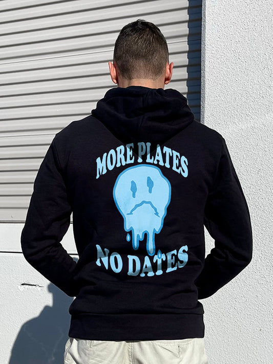 More Plates No Dates Printed Men's Hoodie