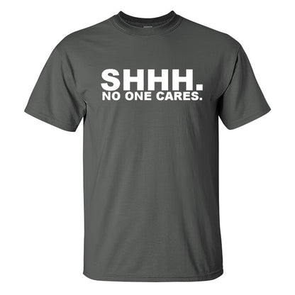 No One Cares Printed Fashionable Men's T-shirt