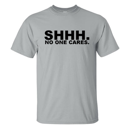 No One Cares Printed Fashionable Men's T-shirt