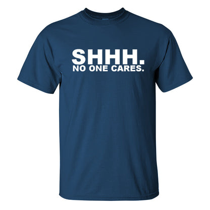 No One Cares Printed Fashionable Men's T-shirt