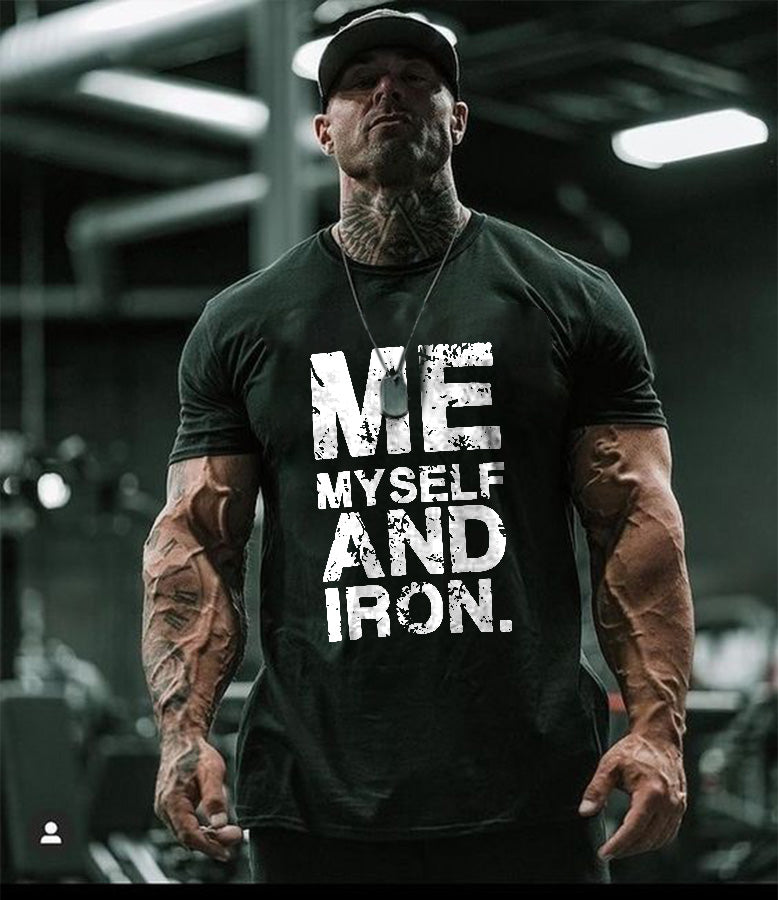 Me Myself And Iron Print Men's T-shirt