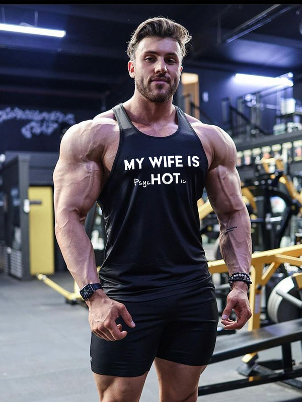 My Wife Is Hot Print Men's Vest