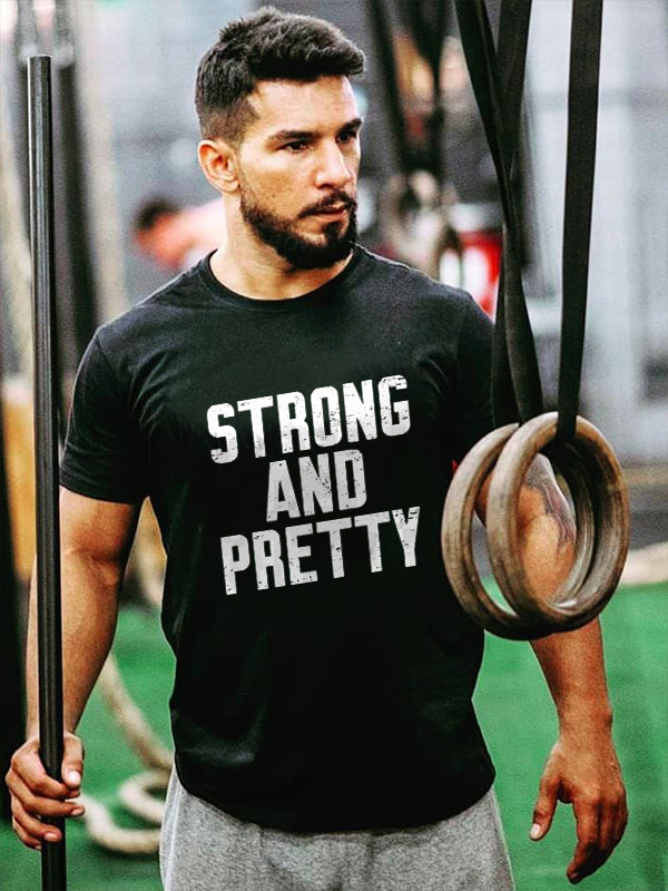 Strong And Pretty Print Men's T-shirt