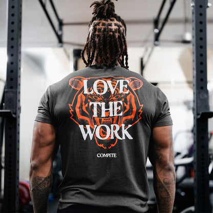 Love The Work Tiger Print Men's T-shirt