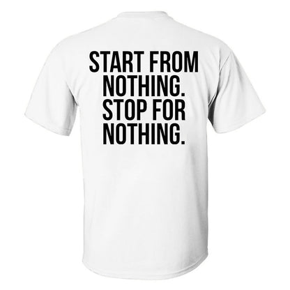 Start From Nothing Print Men's T-shirt