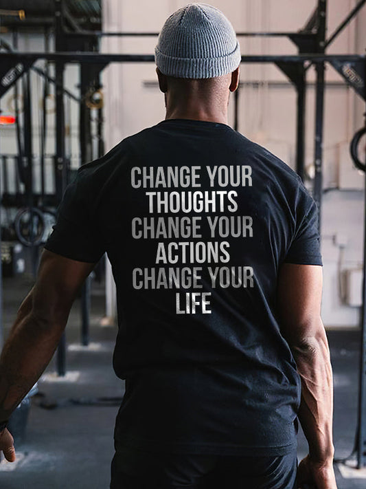 Change Your Thoughts  Print Men's T-shirt