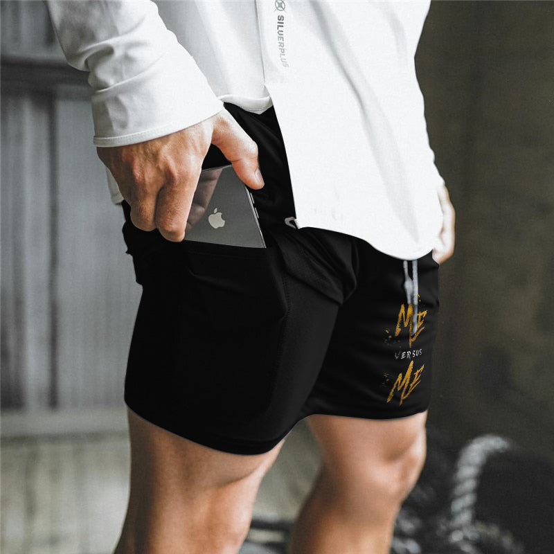 Me Versus Me Print Men's Shorts