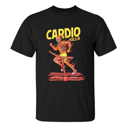 Cardio Kills Skull Print Men's T-shirt