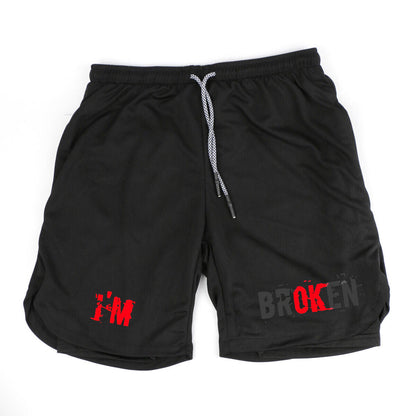 I'm Broken Print Men's Shorts