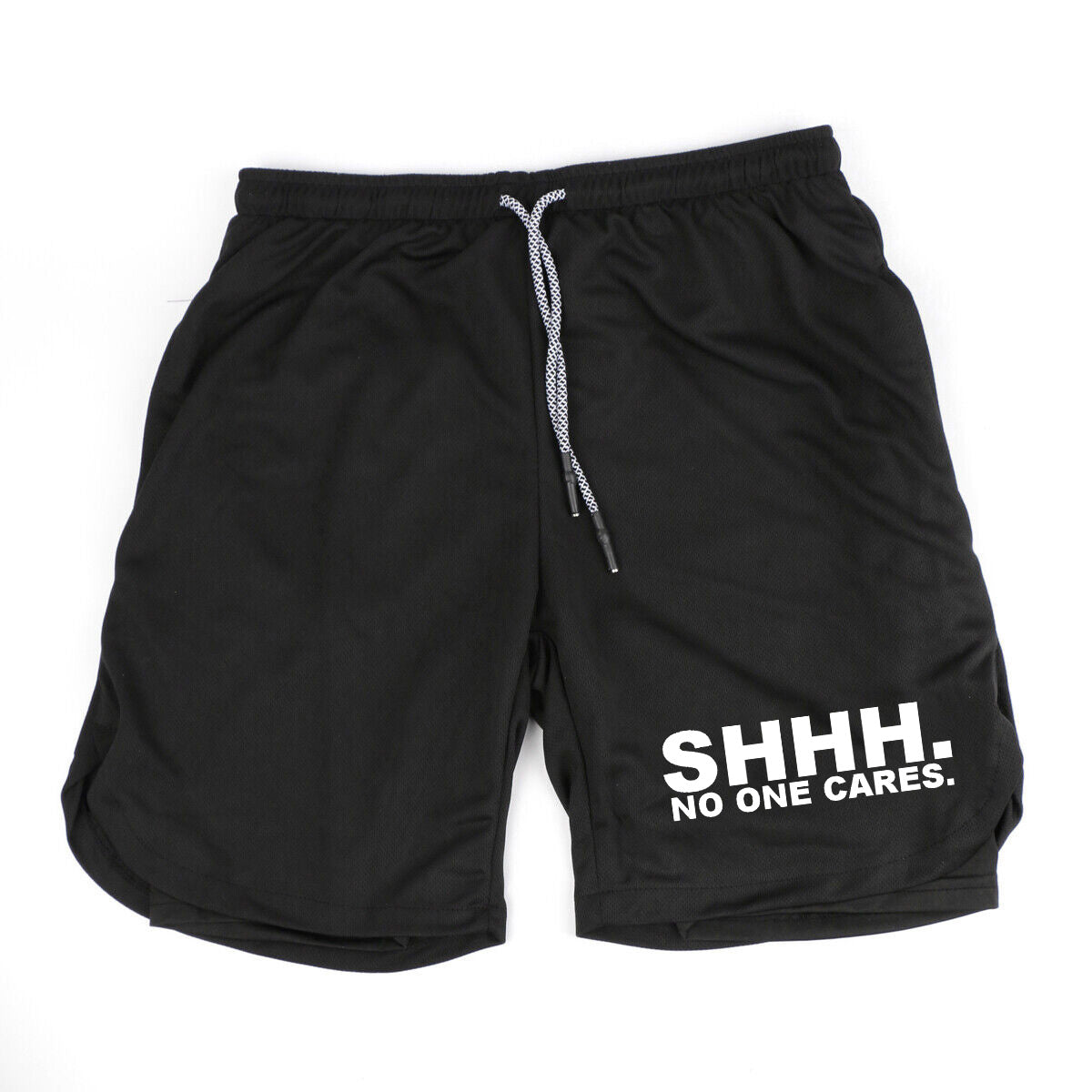 Shhh. No One Cares Print Men's Shorts