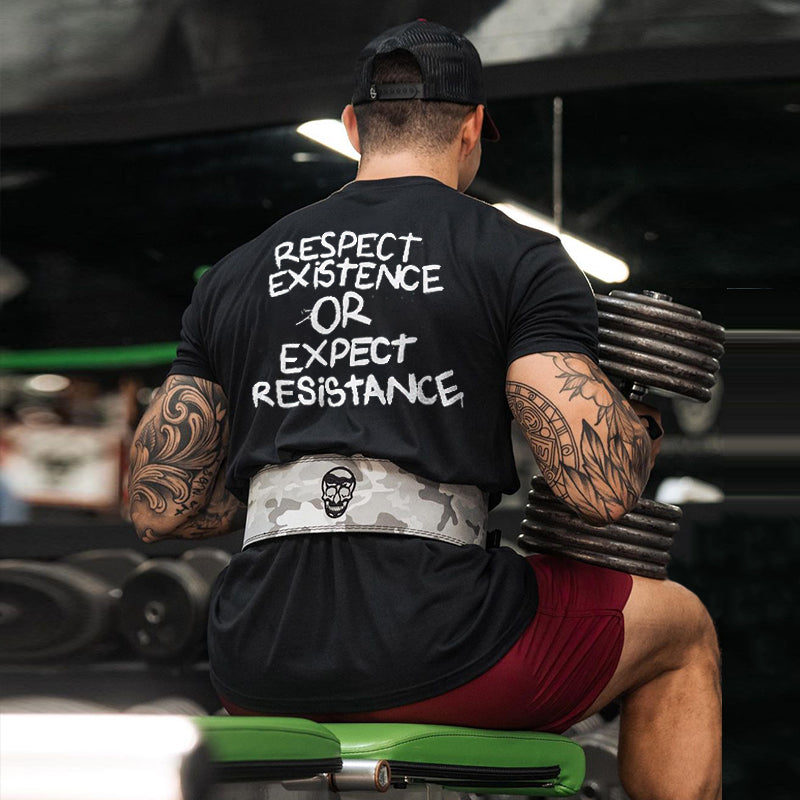 Respect Existence Or Expect Resistance Printed Men's T-shirt