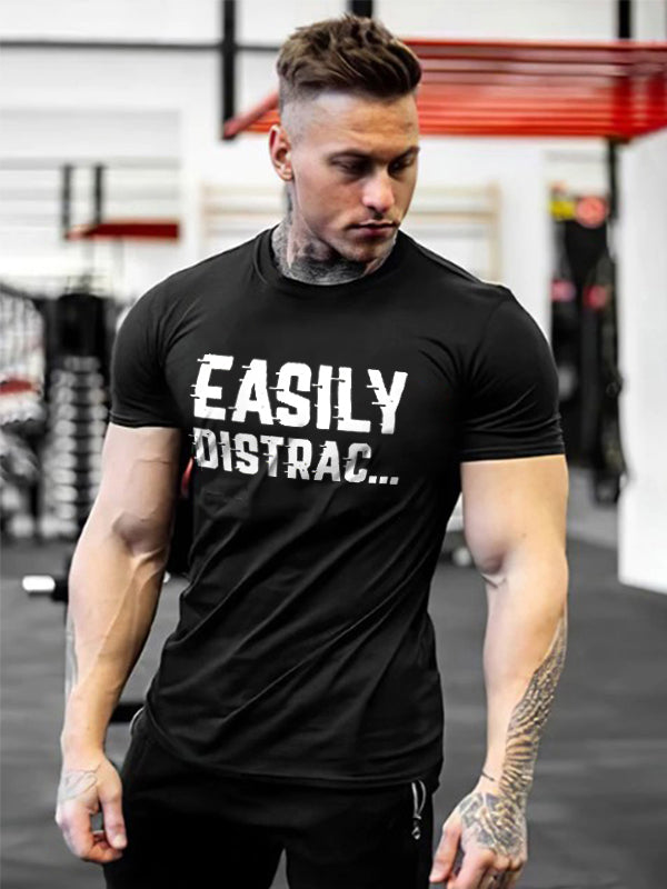 Easily Distrac... Printed Men's T-shirt