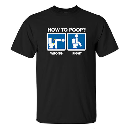 How To Poop? Printed Men's T-shirt